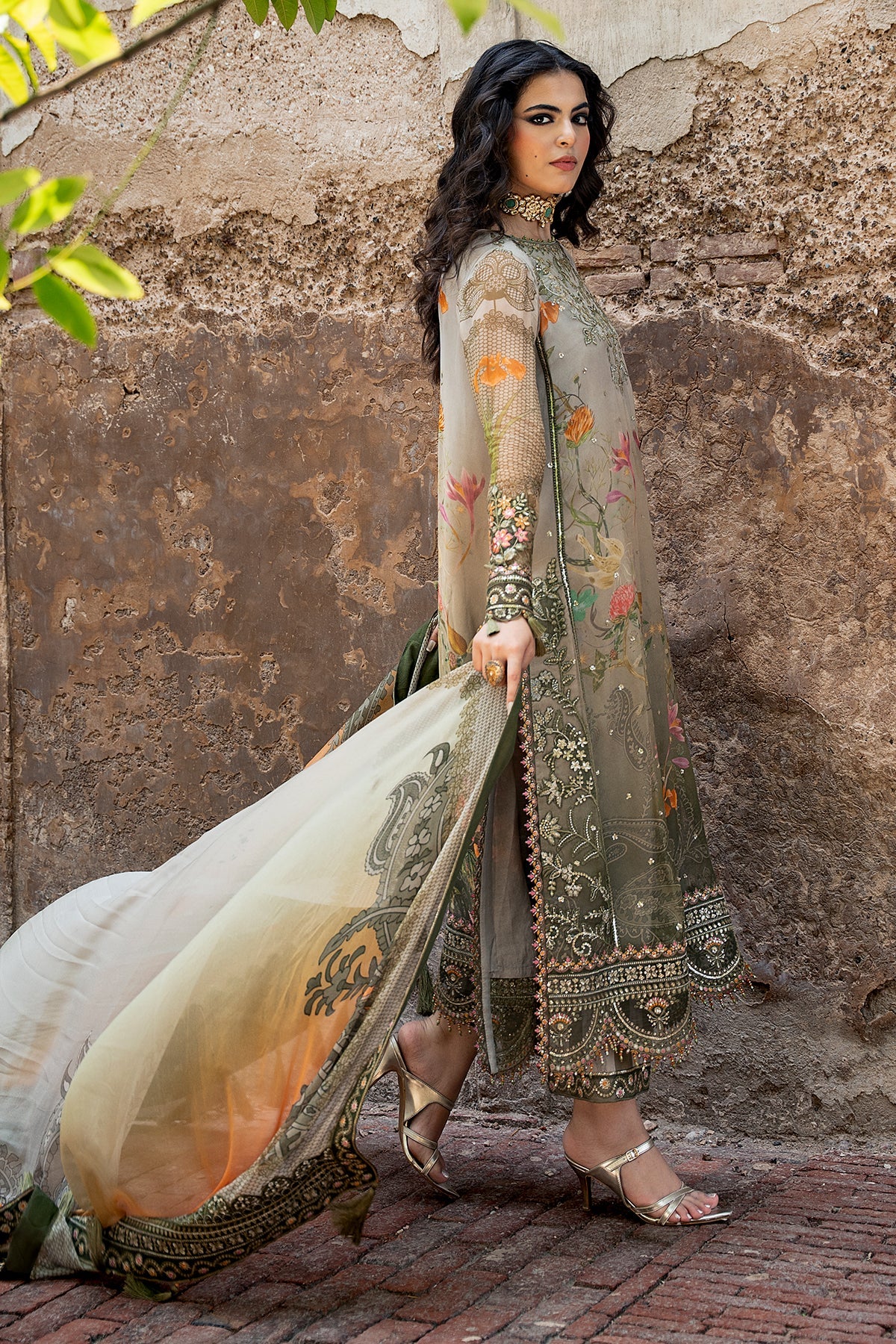 Charizma 3-PC Unstitched Embroidered Chiffon Collection VSLW6-07