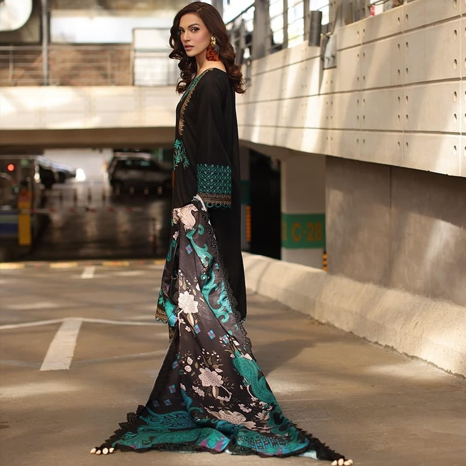 3-PC UNSTITCHED EMBROIDERED LEATHER WITH PRINTED WOOL SHAWL PS4-12