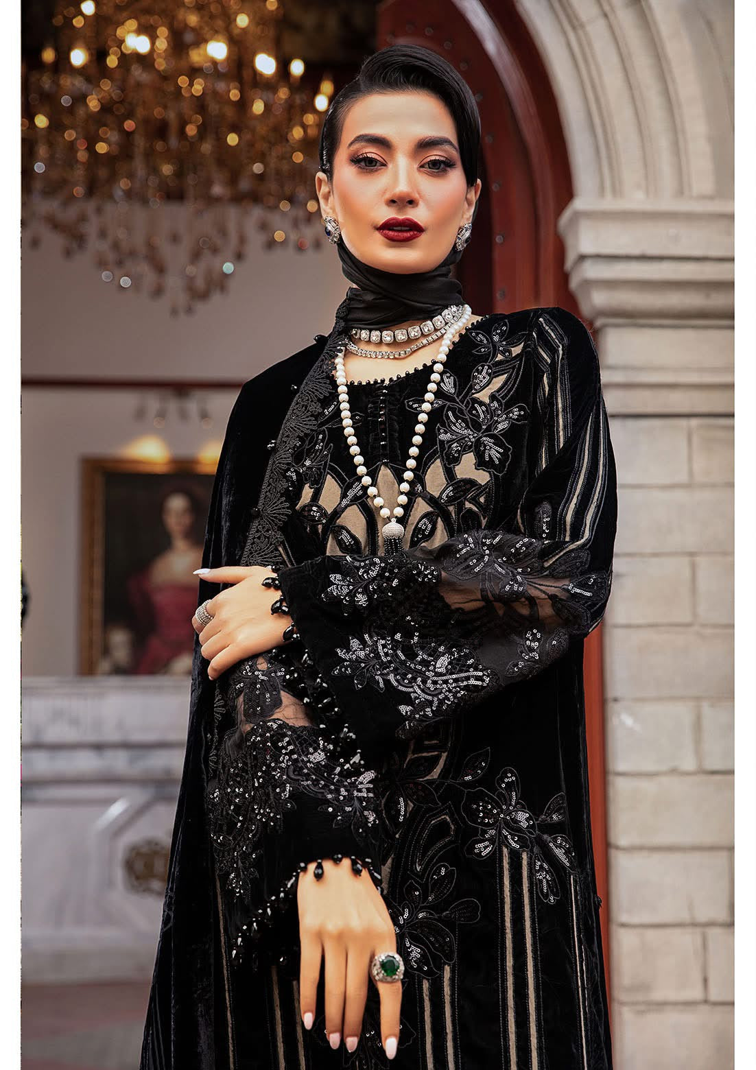 MARIA B Unstitched Winter Luxe' 24 | code LN-1205