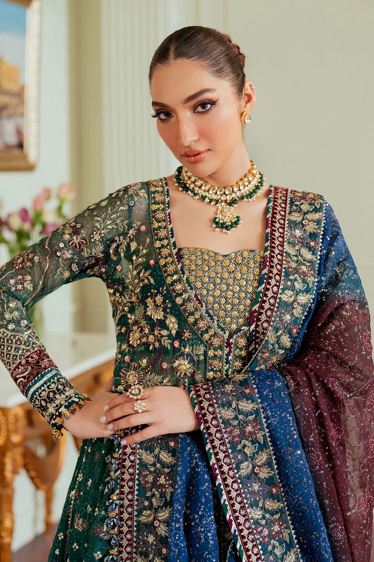 EMBROIDERED CHIFFON CH13-03 UNSTITCHED