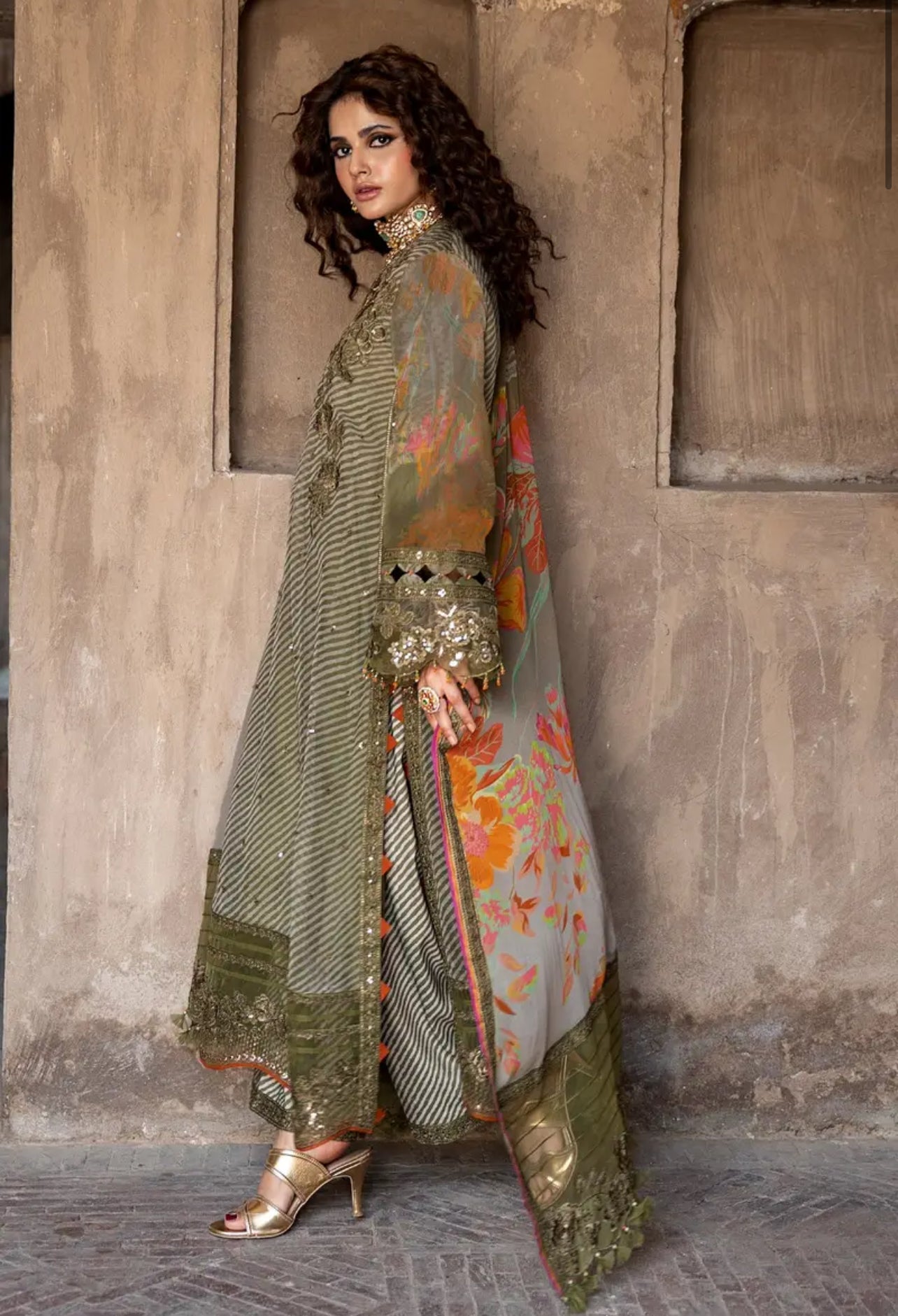 3-PC UNSTITCHED EMBROIDERED CHIFFON COLLECTION VSLW6-05