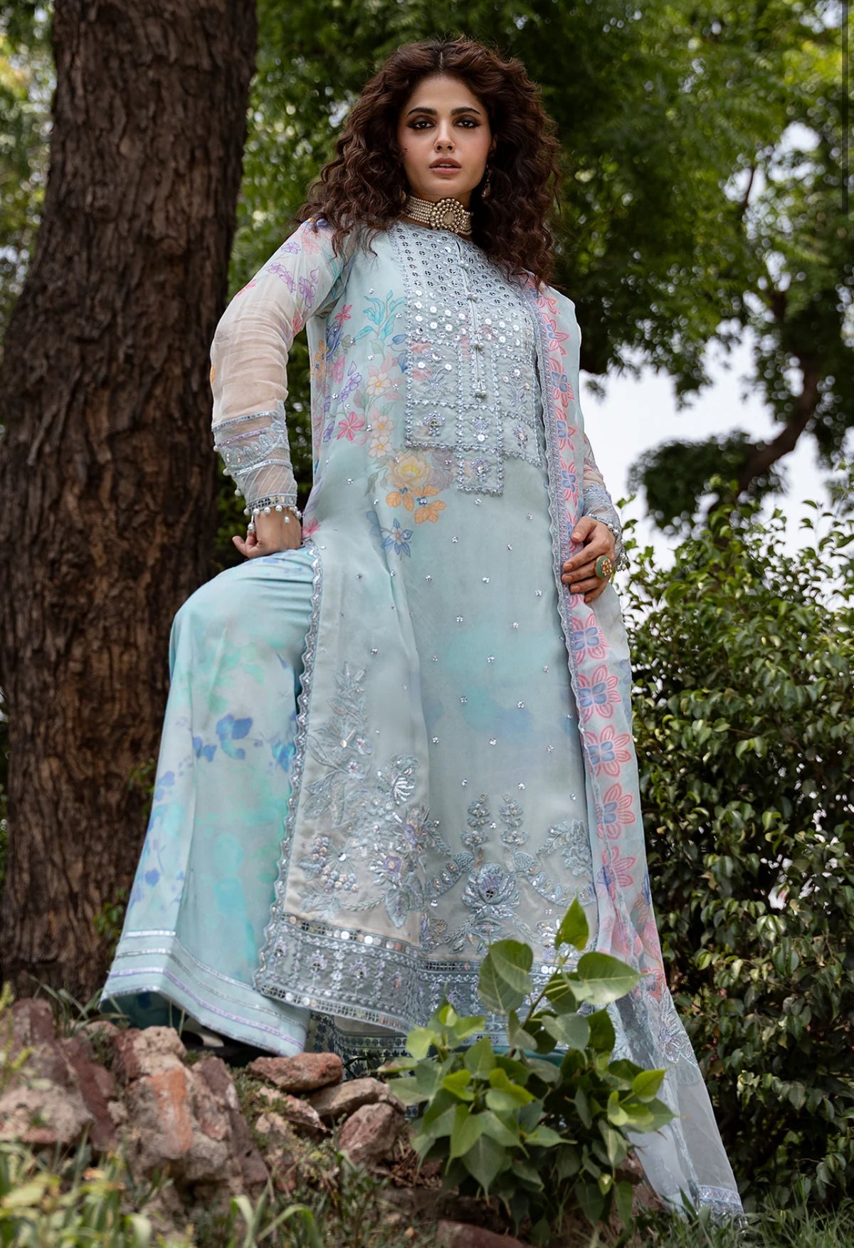 3-PC UNSTITCHED EMBROIDERED CHIFFON COLLECTION VSLW6-11