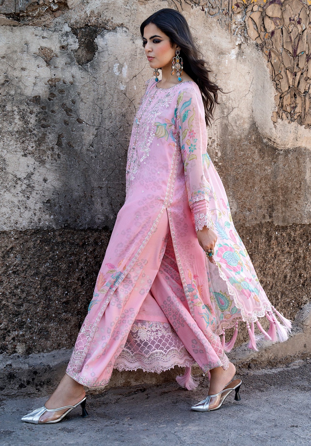 3-PC UNSTITCHED EMBROIDERED CHIFFON COLLECTION VSLW6-01