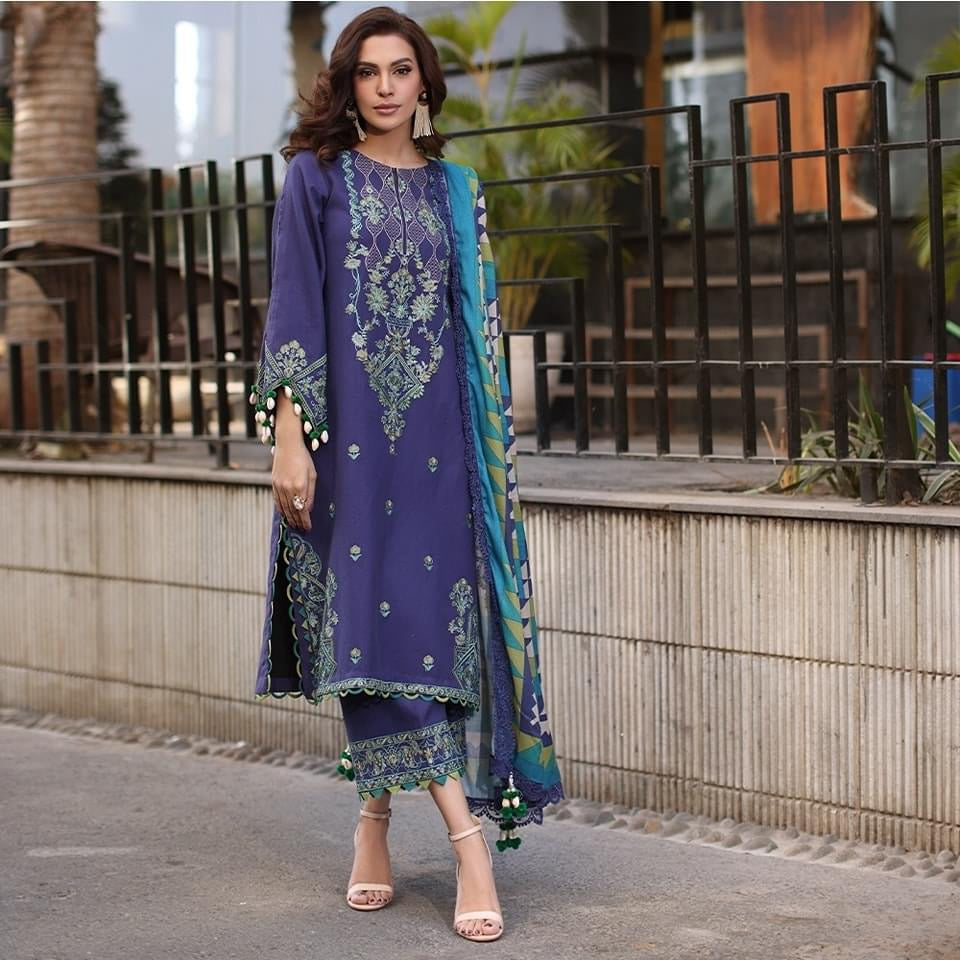 3-PC UNSTITCHED EMBROIDERED LEATHER WITH PRINTED WOOL SHAWL PS4-09