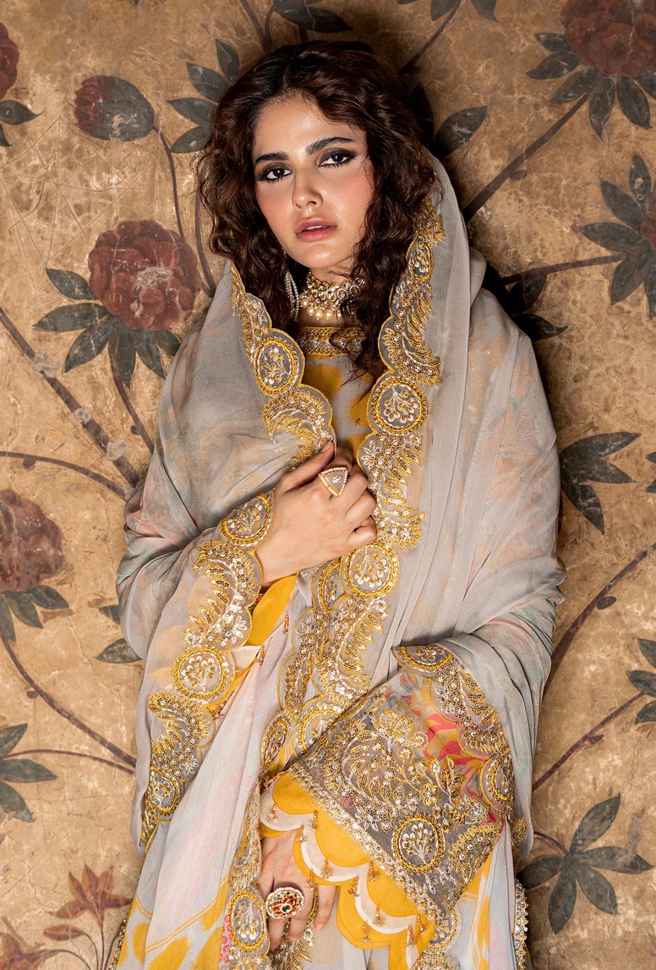 3-PC UNSTITCHED EMBROIDERED CHIFFON COLLECTION VSLW6-10