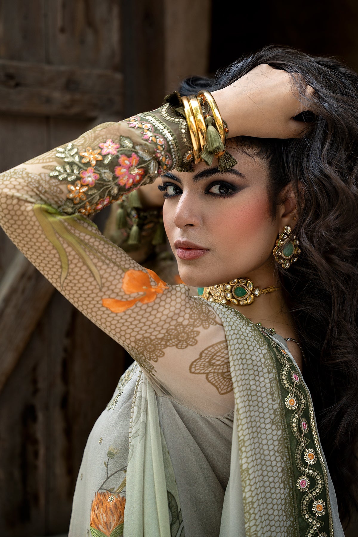 Charizma 3-PC Unstitched Embroidered Chiffon Collection VSLW6-07