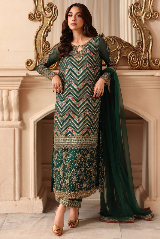 DASTAN-E-JASHAN. 3-PC UNSTITCHED EMBROIDERED LUXURY CHIFFON DJW6-07