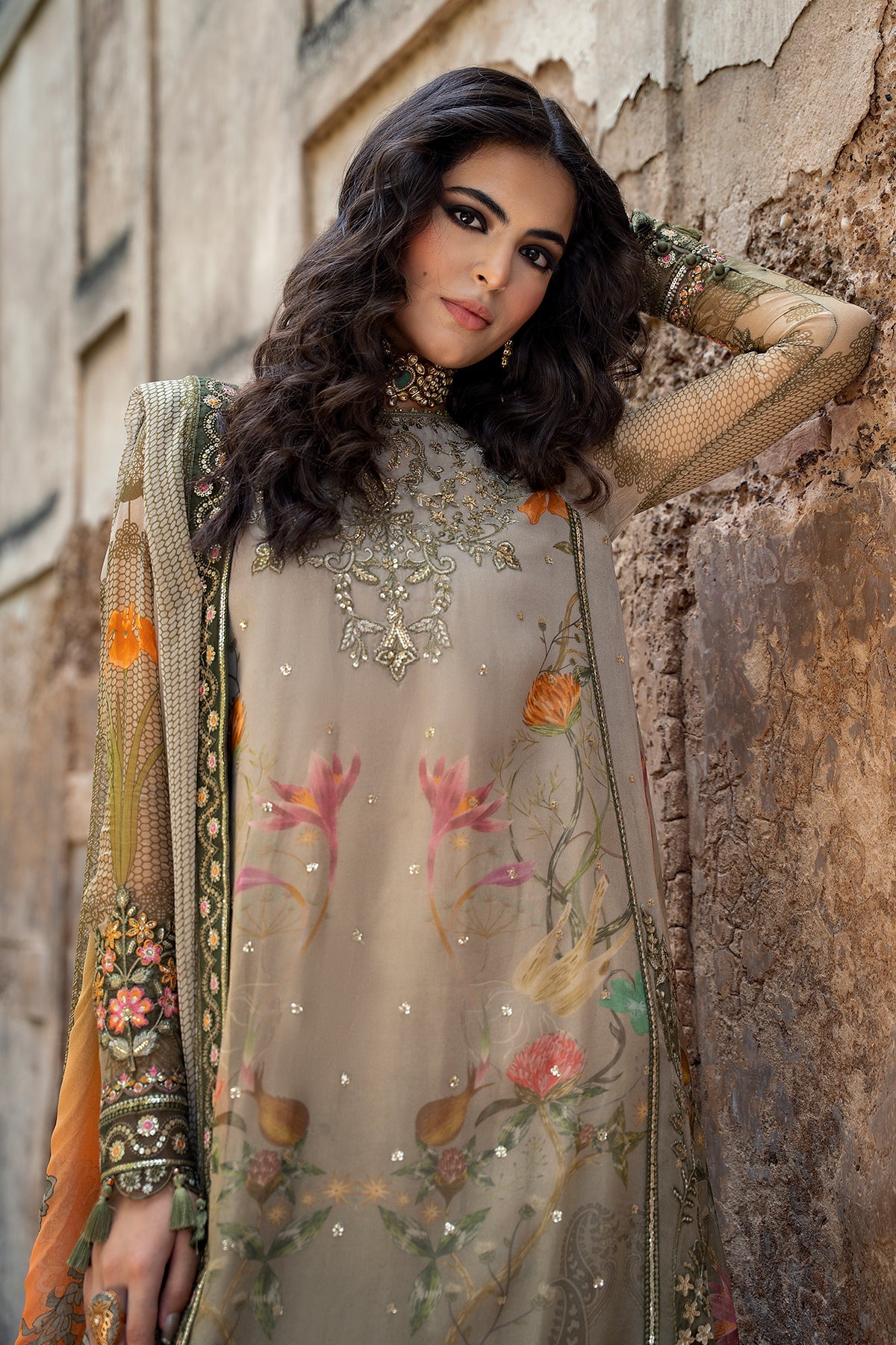 Charizma 3-PC Unstitched Embroidered Chiffon Collection VSLW6-07