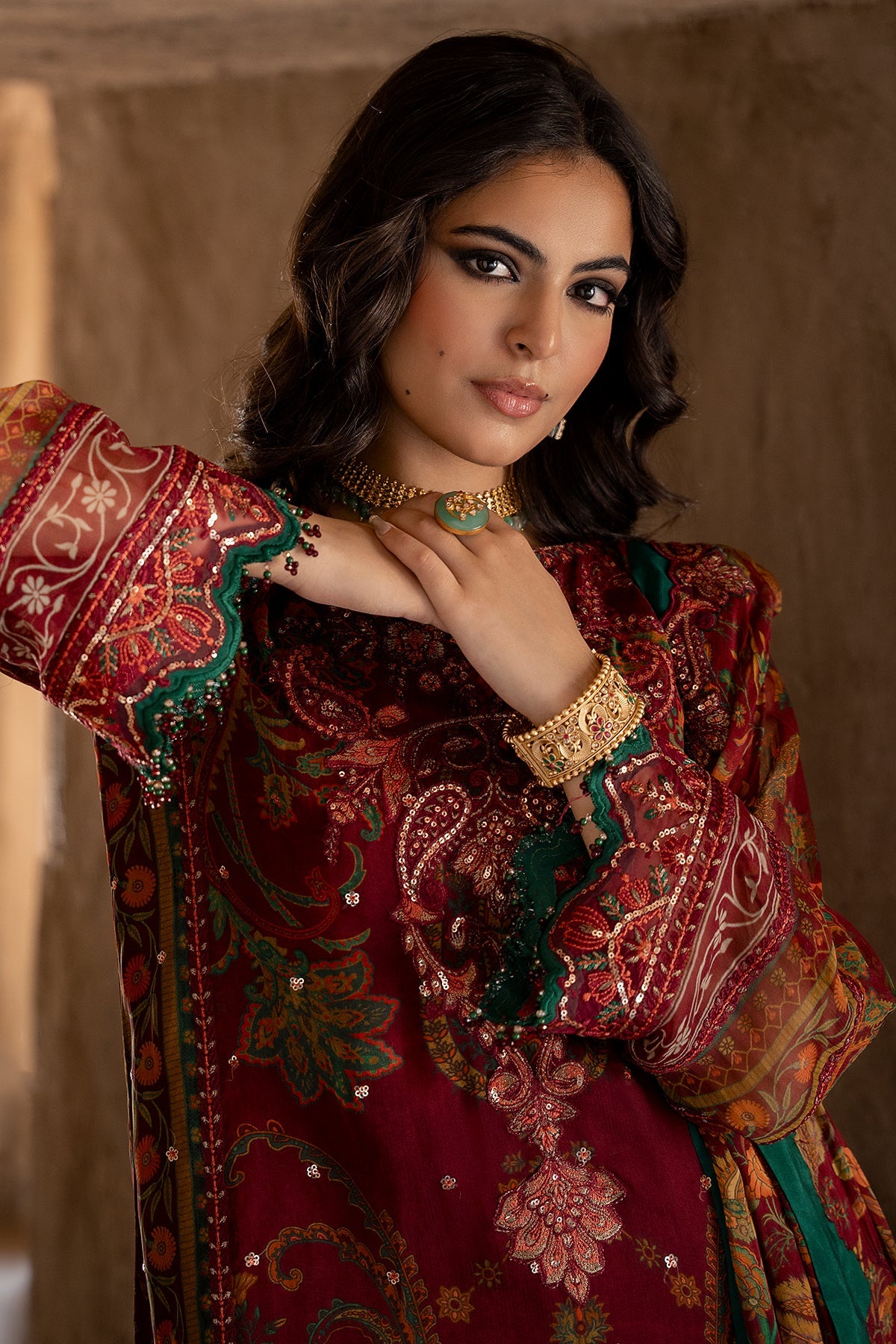 Charizma 3-PC Unstitched Embroidered Chiffon Collection VSLW6-04