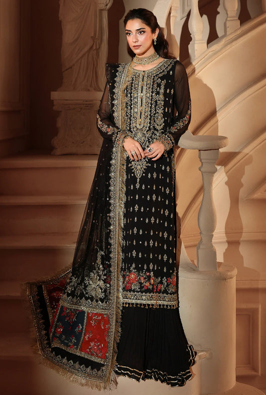 DASTAN-E-JASHAN 3-PC UNSTITCHED EMBROIDERED LUXURY CHIFFON DJW6-04