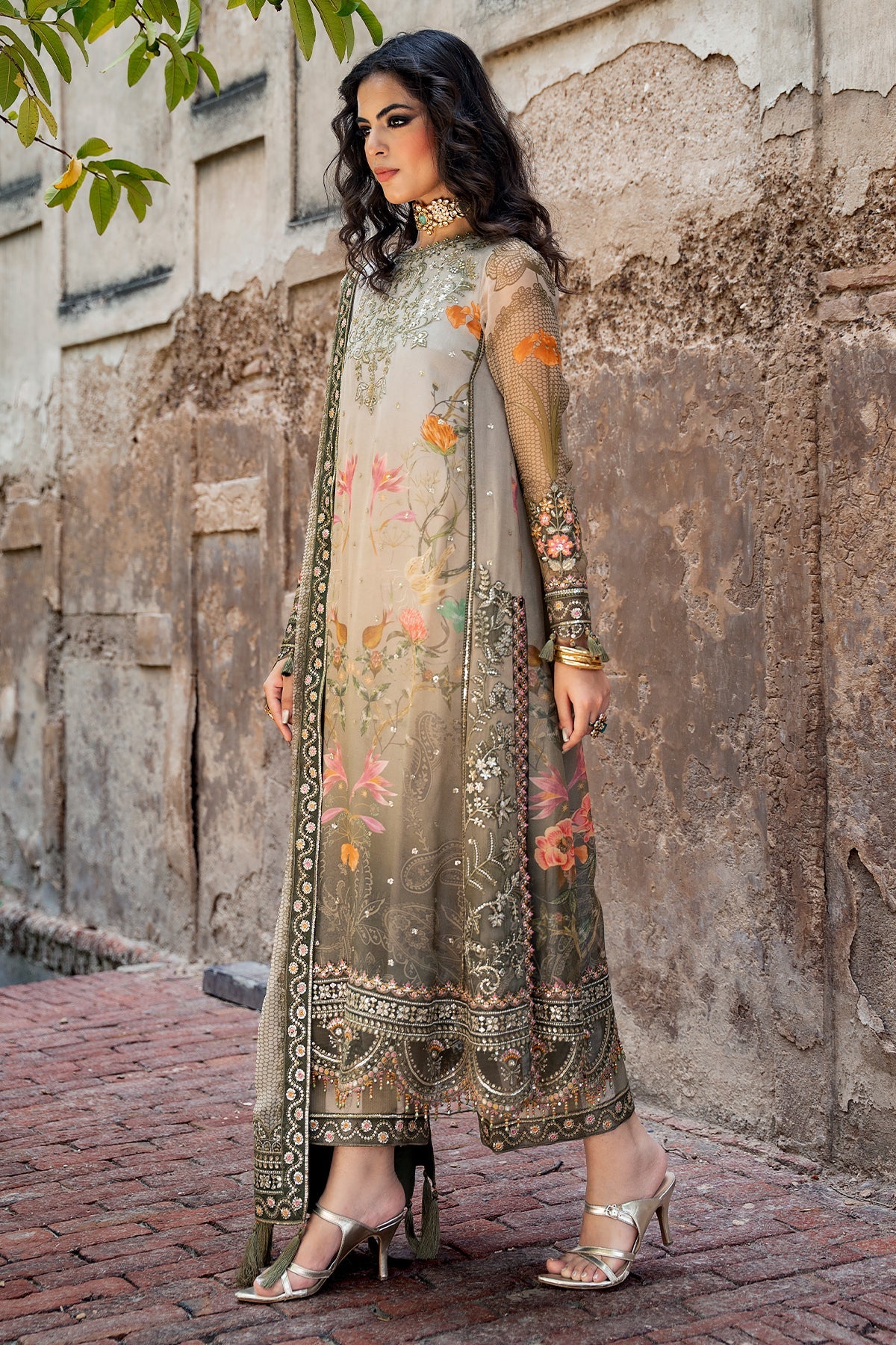 Charizma 3-PC Unstitched Embroidered Chiffon Collection VSLW6-07