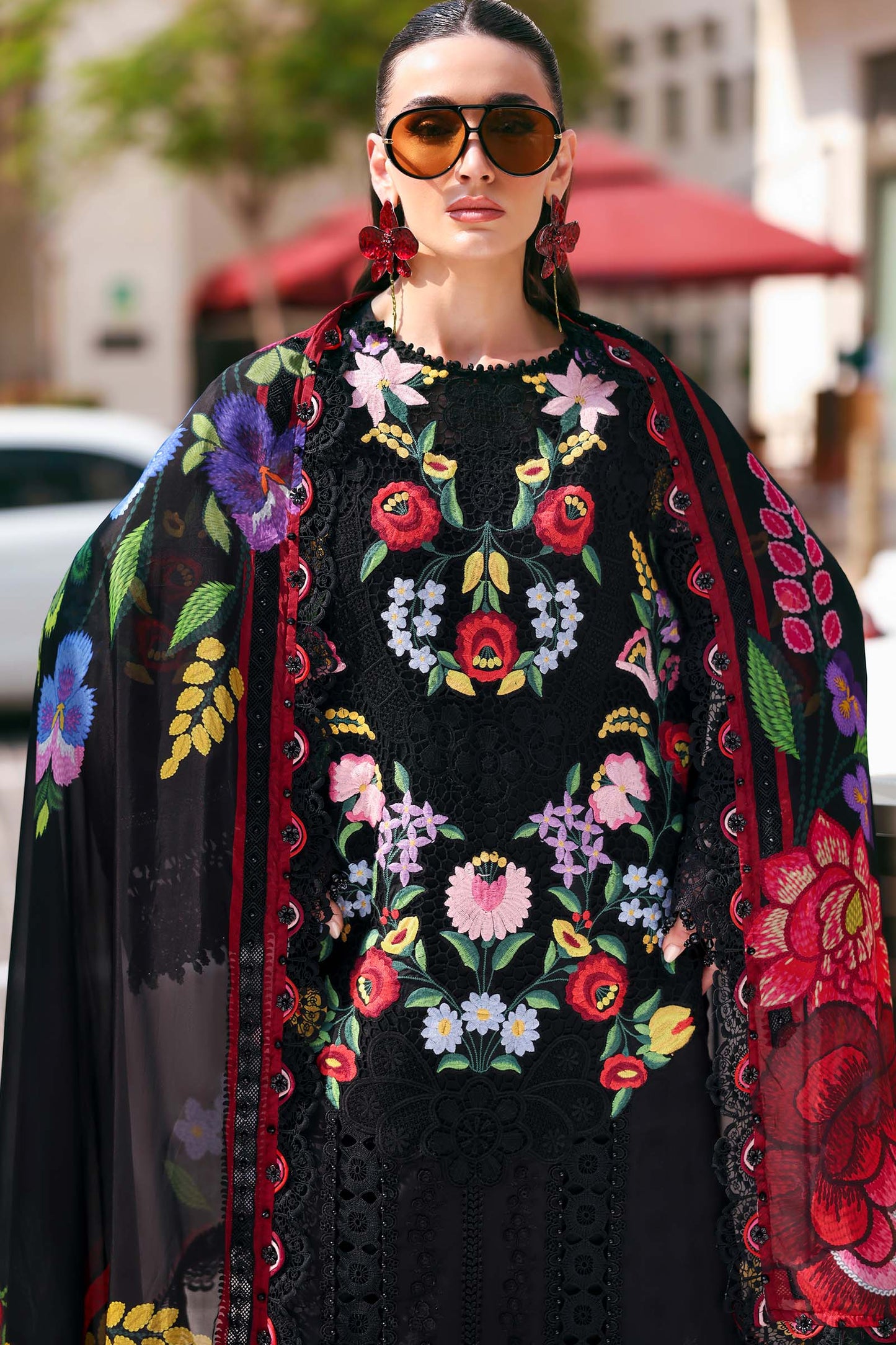 3 Piece Unstitched Embroidered Jacquard Lawn Sui