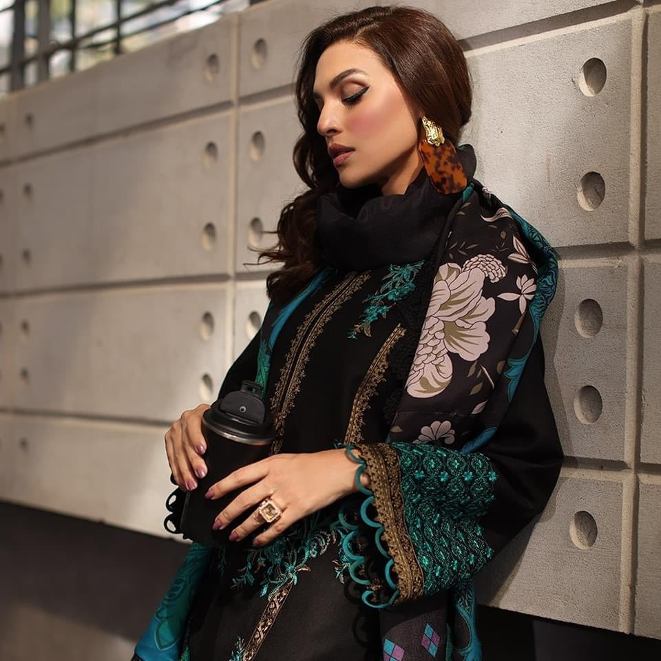 3-PC UNSTITCHED EMBROIDERED LEATHER WITH PRINTED WOOL SHAWL PS4-12