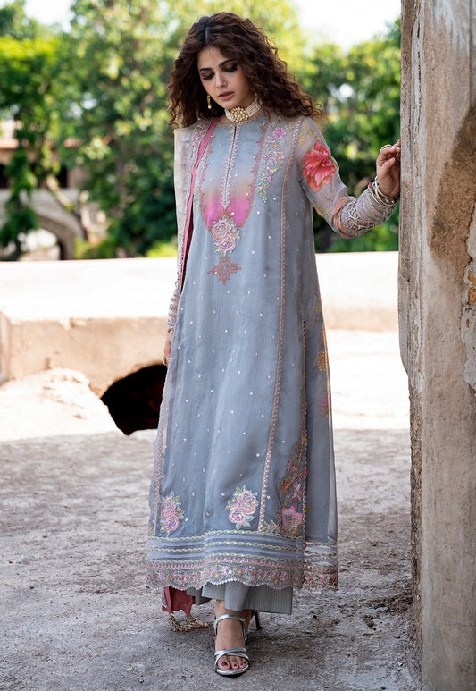3-PC UNSTITCHED EMBROIDERED CHIFFON COLLECTION VSLW6-03