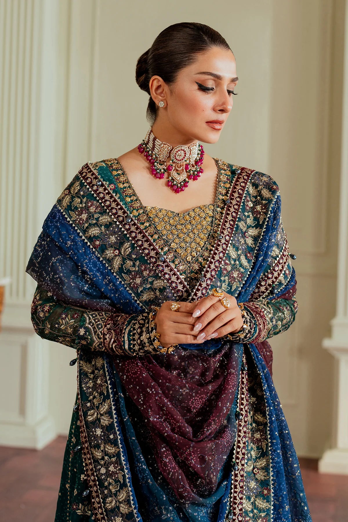EMBROIDERED CHIFFON CH13-03 UNSTITCHED