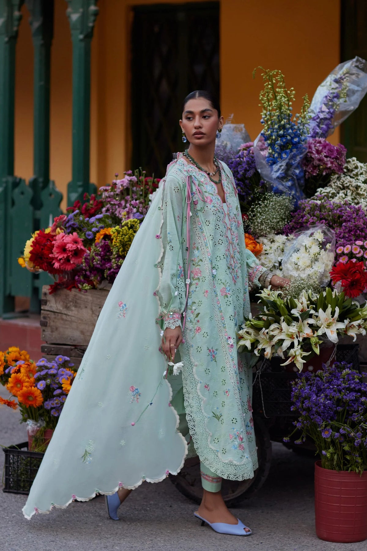 JADE VINE REVERIE (ZF26-12) | Zaha | Wild Flower Festive Lawn Collection 2026